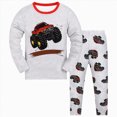 thumbnail image 1 of Ccpelsie Toddler Girls and Boys Clothes Cute Cartoon Print Round NeckTops+Pants Outfits Kids Spring and Summer 2-Piece Set(Beige,4-5 Years), 1 of 3