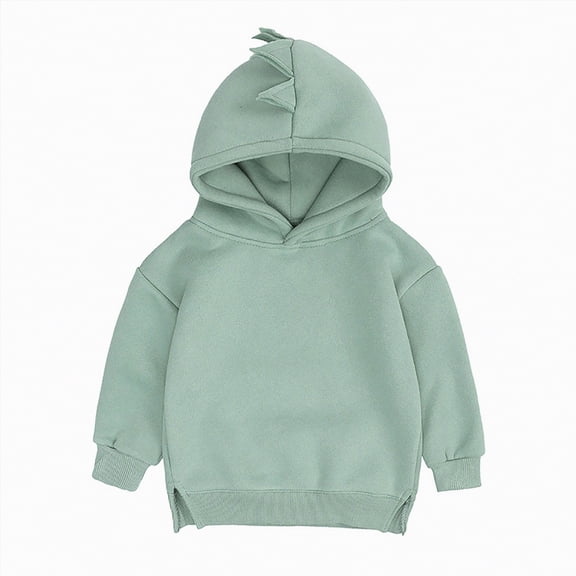 Ccpelsie Toddler Kid Solid Casual Pocket Hoodie Boys Sweatershirt Pullover for Little/Big Kids(Green,3-6 Months)