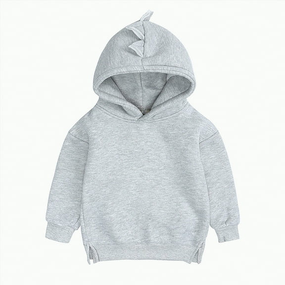 Ccpelsie Toddler Kid Solid Casual Pocket Hoodie Boys Sweatershirt Pullover for Little/Big Kids(Light Gray,3-4 Years)