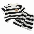 thumbnail image 1 of Ccpelsie Toddler Kids Baby Boy Summer Clothes Sets 1T 2T 3T 4T 5T Letter Print Short Sleeve Tops Elastic Shorts Outfits(Khaki,12-18 Months), 1 of 7