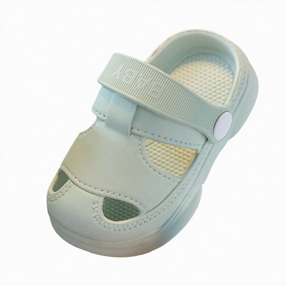 Ccpelsie Toddler Kids Slippers Sandals Cute Cartoon Slippers Non-Slip Sandals for Boys and Girls(Light Green,8.5)