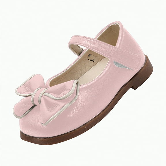 Ccpelsie Toddler Little Girls Flower Dress Shoes Mary Jane Ballet Flats Party School Princess Wedding Shoes(Pink,11)