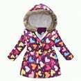 thumbnail image 1 of Ccpelsie Toddler Puffer Jacket for Girls Warm Coat Outerwear Winter Fashion Casual Coat with Pocket for Kids(Dark Purple,2-3 Years), 1 of 3