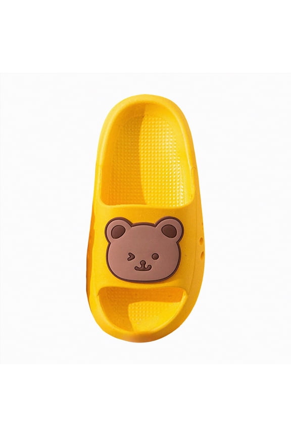 Toddler Slides Slipper Unisex Child Boys Girls Slide Sandals for Kids Flip Flops Comfy Shower Slippers Beach Garden Shoes（Yellow,1)