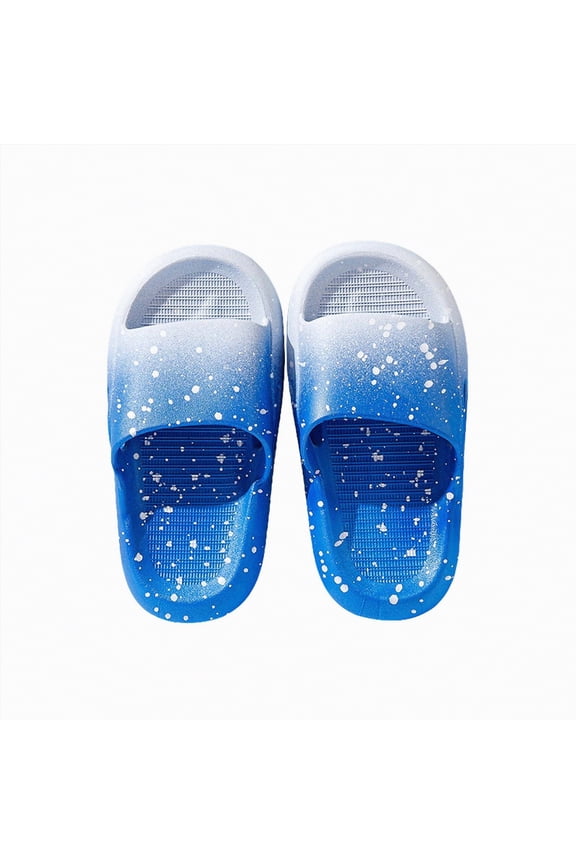 Toddler Slides for Girls and Boys Non-Slip Summer Slippers Beach, Pool, and Indoor Shower Sandals for Little/Big Kids(Blue,13)