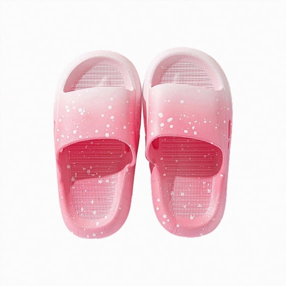 Ccpelsie Toddler Slides for Girls and Boys Non-Slip Summer Slippers Beach, Pool, and Indoor Shower Sandals for Little/Big Kids(Pink,9)