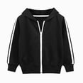 thumbnail image 1 of Ccpelsie Toddler Zip Up Hoodie Sweatshirt Fall Clothes Boys Jacket for Daily Children Casual Coat(Black,5-6 Years), 1 of 6