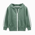 thumbnail image 1 of Ccpelsie Toddler Zip Up Hoodie Sweatshirt Fall Clothes Boys Jacket for Daily Children Casual Coat(Green,9-10 Years), 1 of 7