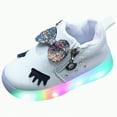 thumbnail image 1 of Ccpelsie Walking Shoes Sneakers for Boys Girls Kids Gift LED Light Up Shoes(White,7), 1 of 6