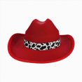 thumbnail image 1 of Ccpelsie Western Cowboy Hat for 2t 3t 4t 5t 6t 7t Kids Boy Girl Classic Cowboy Cowgirl Dress Up Hat(Red,3-15 Years), 1 of 8