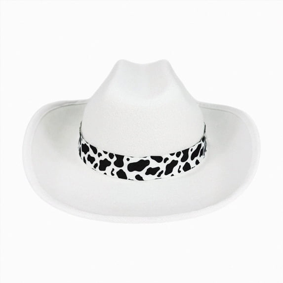 Ccpelsie Western Cowboy Hat for 2t 3t 4t 5t 6t 7t Kids Boy Girl Classic Cowboy Cowgirl Dress Up Hat(White,3-15 Years)