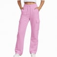 thumbnail image 1 of Ccpelsie Wide Leg Sweatpants Girls Baggy Lounge Casual Pants Teen Girl Jogger Sweat Pants with Pockets(Pink,12-13 Years), 1 of 6