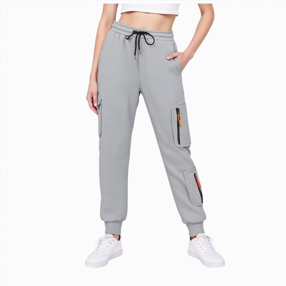 Ccpelsie Wide Leg Sweatpants Women – High Waisted Comfy Fleece Baggy Womens Sweatpants, Casual Loose Women Lounge Pants(Light Gray,S)