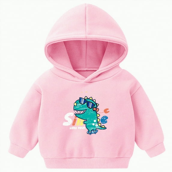 Ccpelsie Winter Boy Hoodies Kids Long Sleeve Casual Pullover Sweatshirts Tops with Pockets(Pink,3-4 Years)