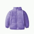 thumbnail image 1 of Ccpelsie Winter Toddler Boys' Zip Up Puffer Jacket Kids Parka Coat Winter Fashion Casual Outwear with Pocket for Little Kids Big Kids(Purple,6-7 Years), 1 of 5
