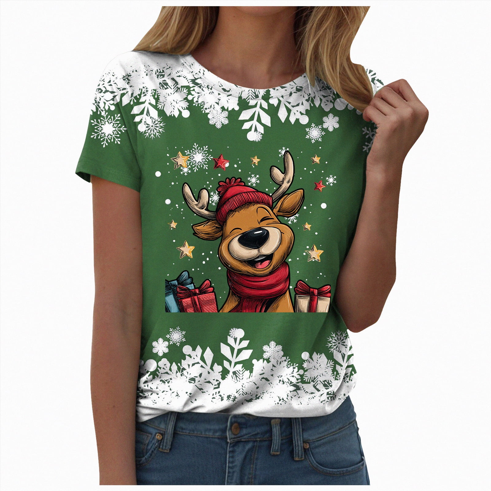 Ccpelsie Women's Christmas Shirts Women Merry and Bright Christmas — free download