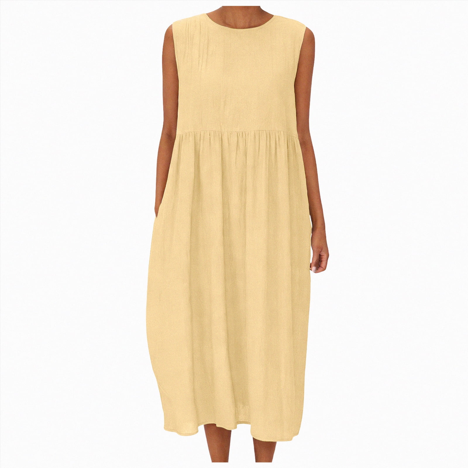 Ccpelsie Women's Summer Sleeveless Maxi Dress Spaghetti Straps Casual ...