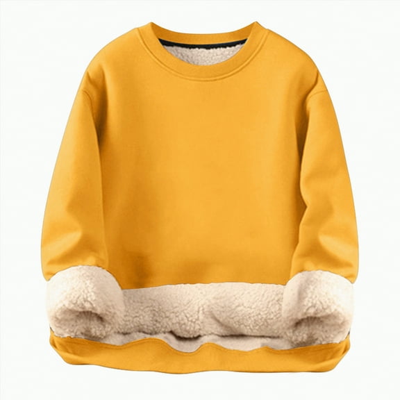 Ccpelsie Womens Graphic Sweatshirts Crewneck Fashion Pullover Casual Long Sleeve Fall Winter Tops(Yellow,M)