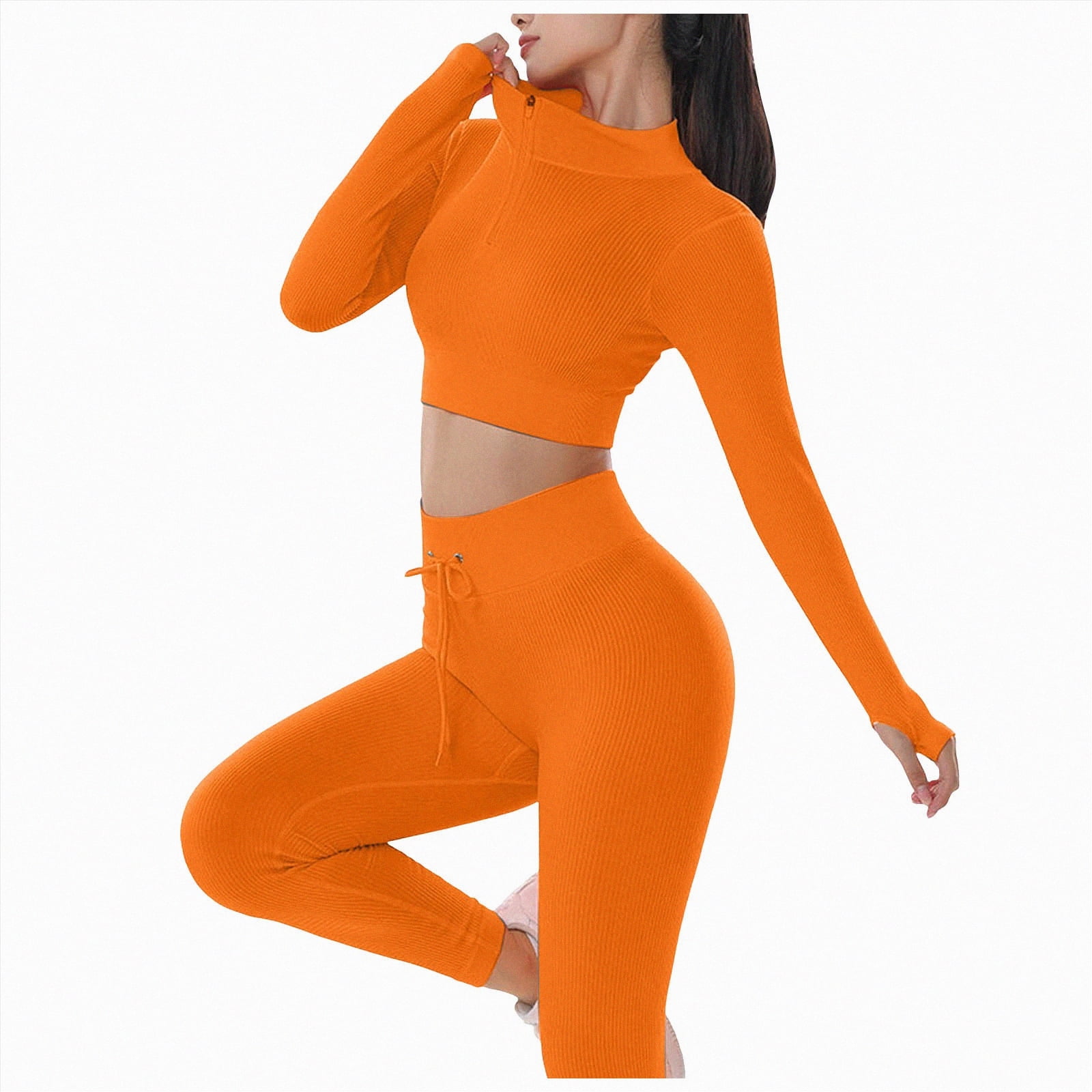 Ccpelsie Workout Sets for Women 2 Piece High Waisted Seamless Leggings ...