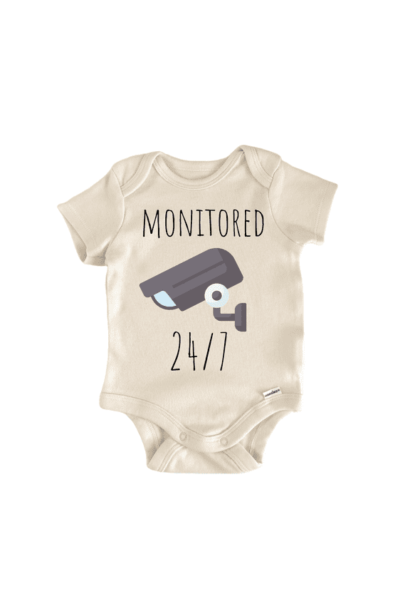 Cctv Security Alarm Newborn Baby Bodysuit