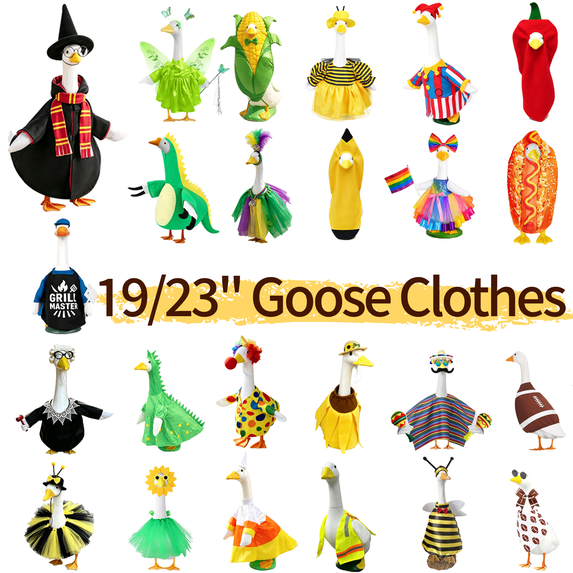 Ccwuwei Porch Goose Clothes , Porch Goose Clothes, 23 inch Thanksgiving Themed Clothes for Yard Patio Lawns Decoration