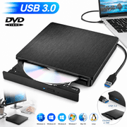 Cd Burner,USB 3.0 Portable CD DVD +/-RW Optical Drive, External CD DVD Drive, DVD/CD ROM Rewriter Burner, Compatible with Laptop Desktop PC Windows Linux OS Mac