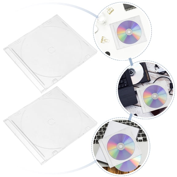 Amosfun Cd/Dvd Storage Case DVD Case Protective Shell 2Pcs