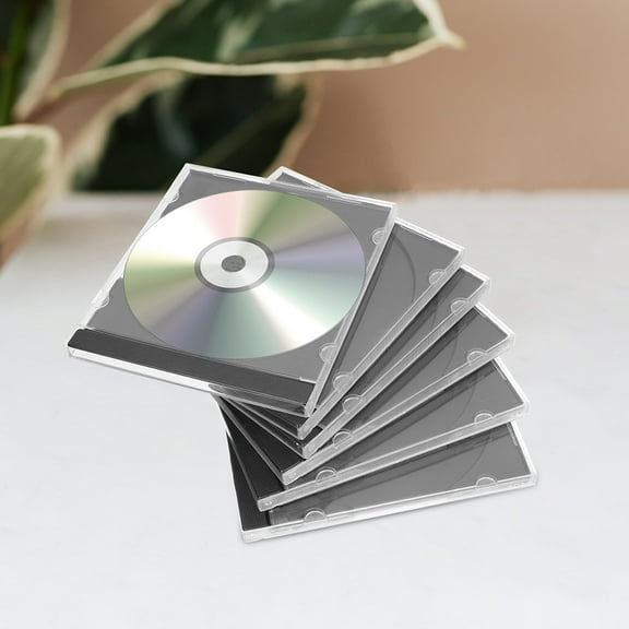 Clispeed Cd Storage Case Black Plastic for Safe Transport and Organization 10Pcs