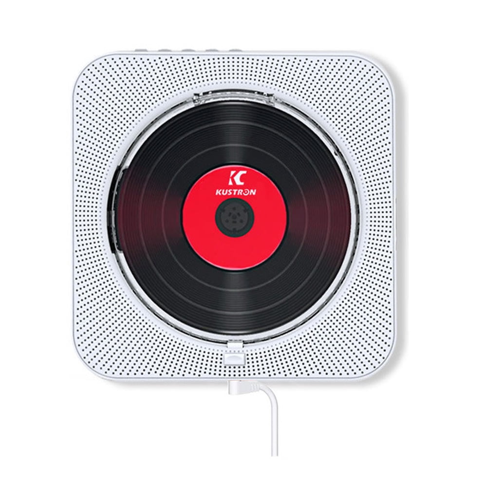 Lecteur CD Bluetooth Canareen - Radio FM, USB, AUX - Haut-Parleur Double - Blanc