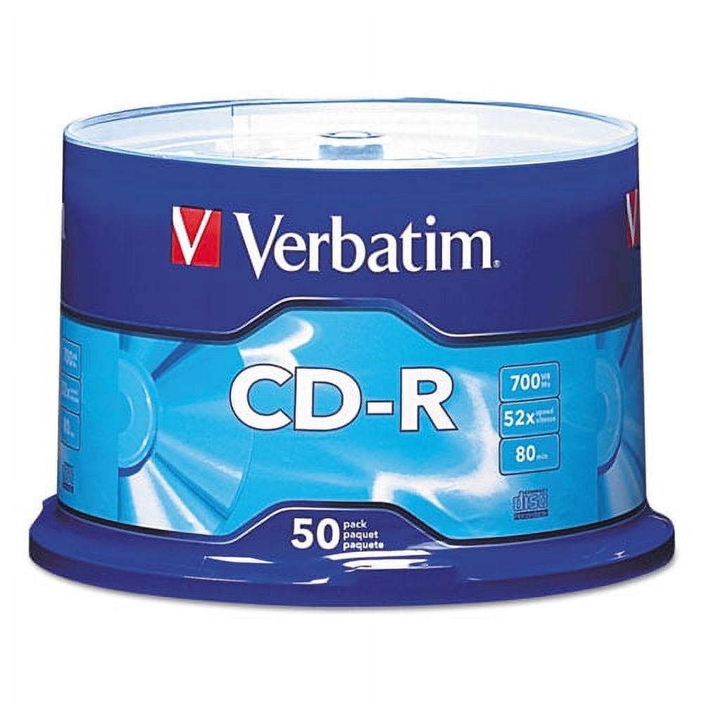 Cd-R Recordable Disc, 700 Mb/80min, 52x, Spindle, Silver, 50/pack | Bundle of 5