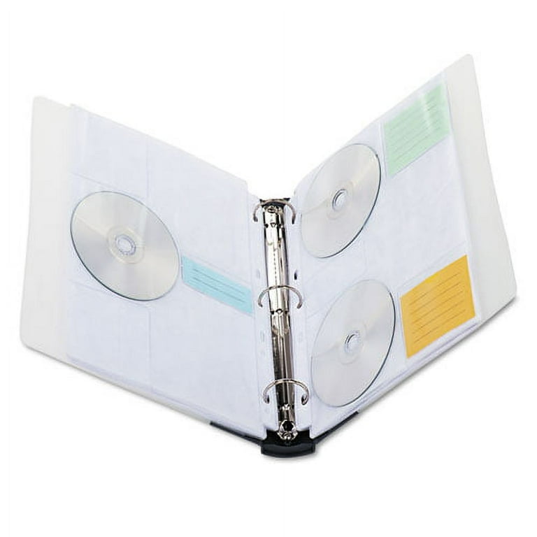 CD/DVD Three-Ring Refillable Binder, Holds 90 Discs, Midnight Blue/Clear CD/DVD Three-Ring Refillable Binder, Holds 90 Discs, Midnight Blue/Clear
