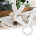 thumbnail image 1 of Cdar 4Pcs Napkin Rabbit Wooden Serviettes Buckle Holder Wedding Party Table Decor Decorate, 1 of 8