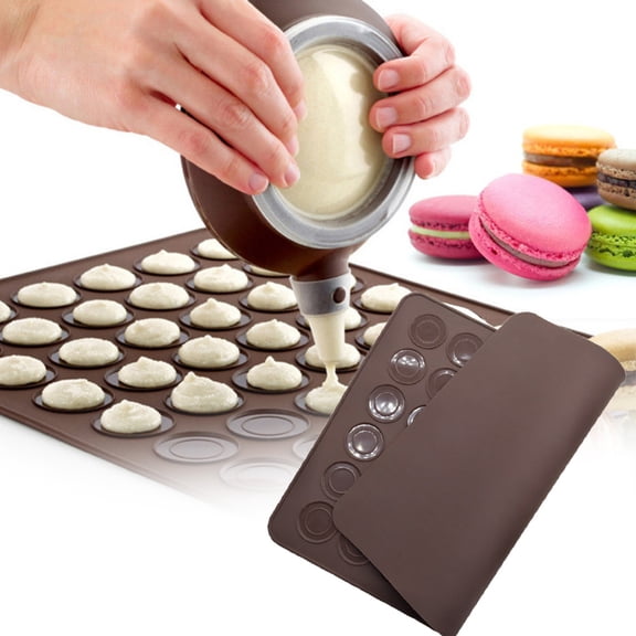 Cdar Macaroon Kit Macaron Silicone Mat Non-Stick Baking Mold 48 Capacity