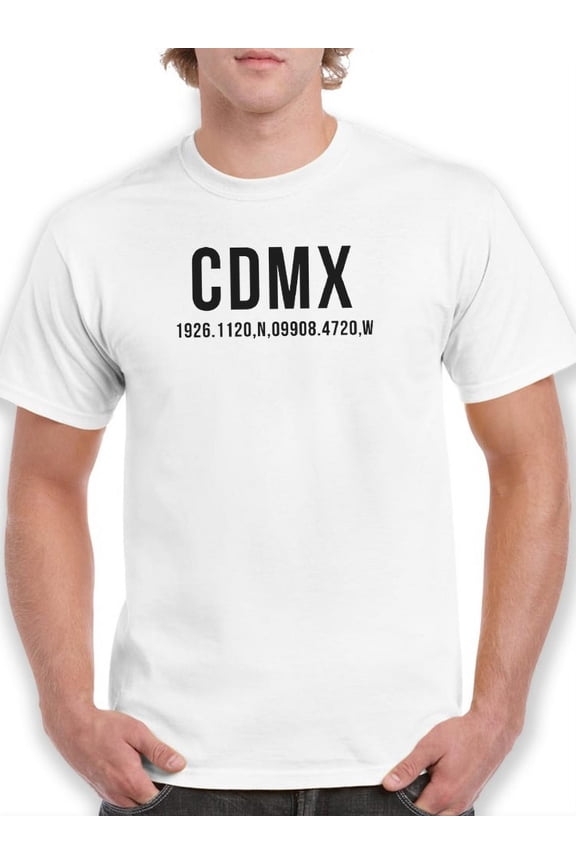 Cdmx Coordinates T-Shirt Men -Smartprints Designs, Male Large