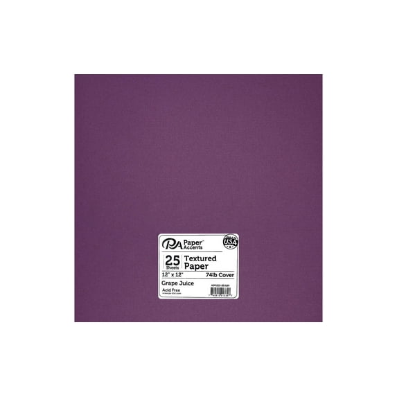 Cdstk Canvas 12x12 74lb 25pc Pk Grapejuice
