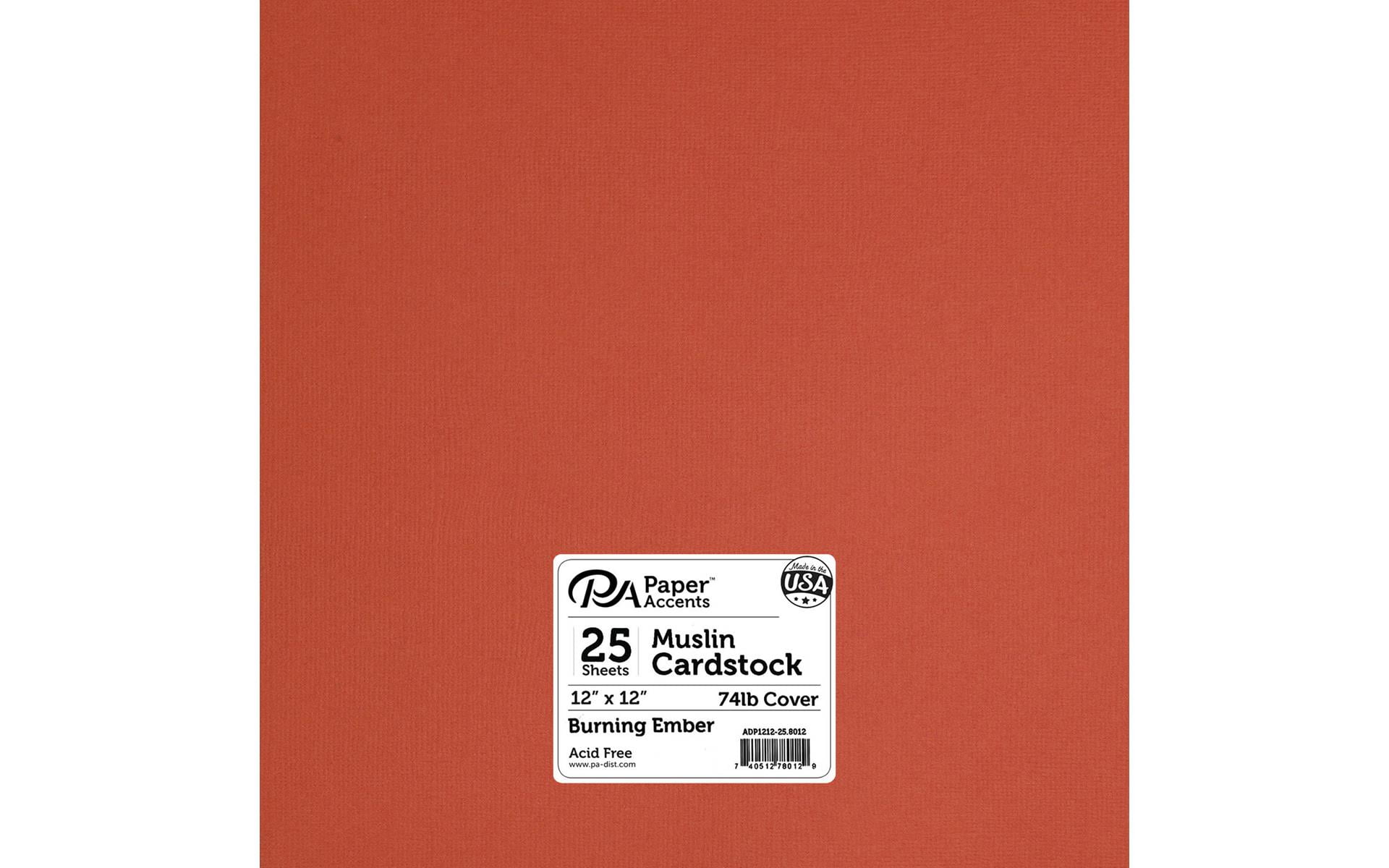 Cdstk Muslin 12x12 74lb Burning Ember