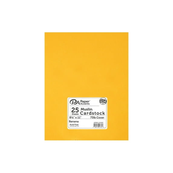 Cdstk Muslin 8.5x11 73lb 25pc Pk Banana