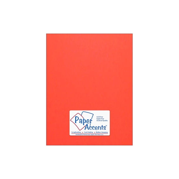 Cdstk Smooth 8.5x11 65lb Lipstick (25 sheets)