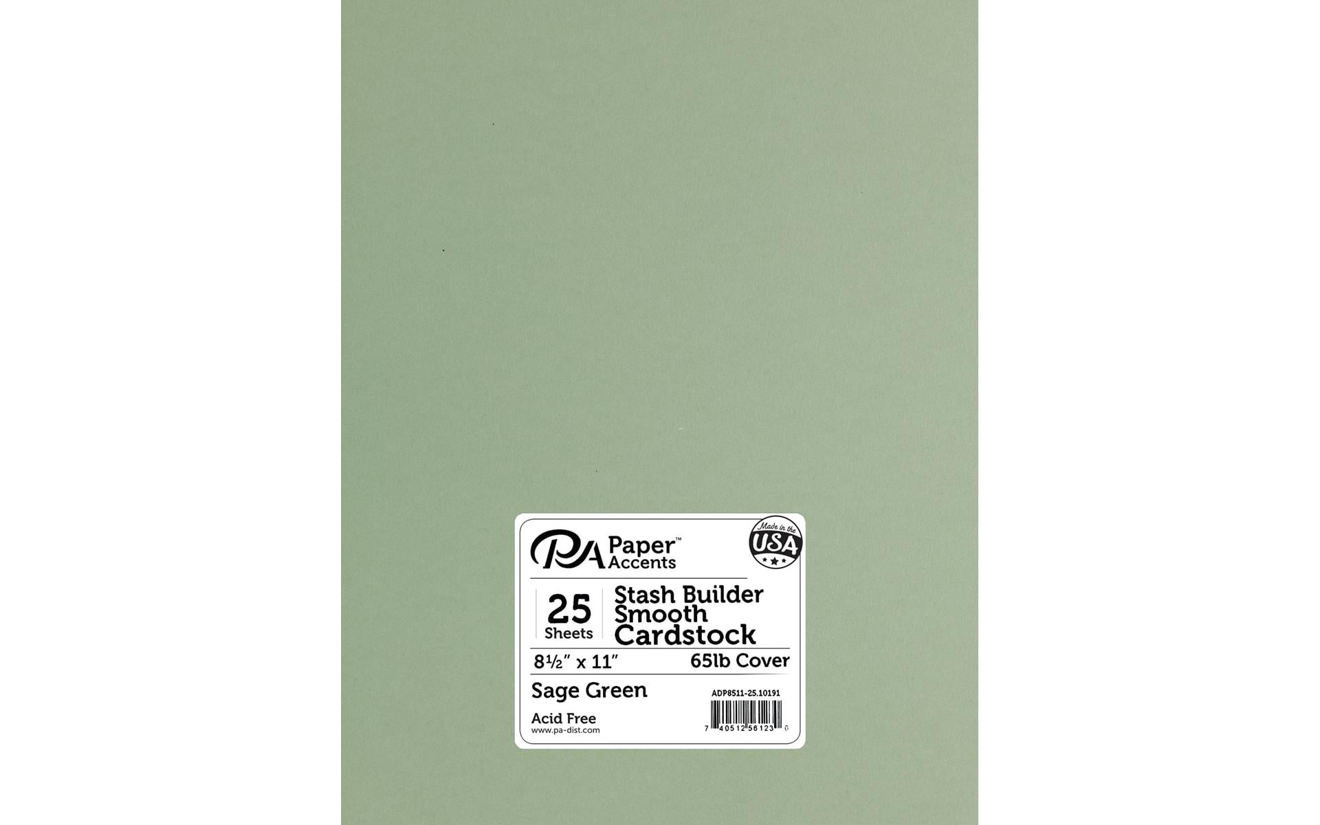 PA Vinyl, Stash Builder 8.5x11 65lb 25pk, Sage Green, Heavy