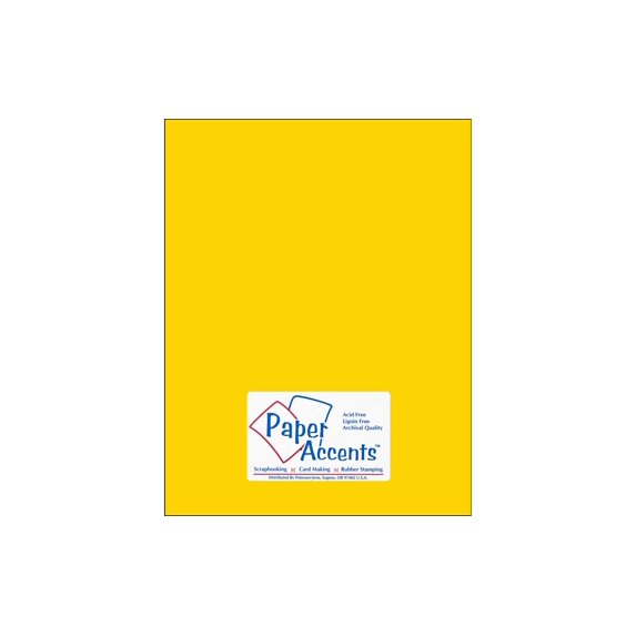 Cdstk Stash Builder 8.5x11 65lb Daffodil (25 sheets)