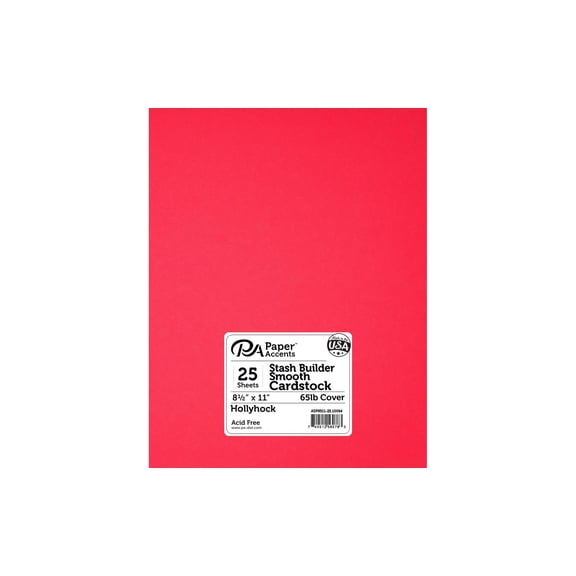 Cdstk Stash Builder 8.5x11 65lb Hollyhock (25 sheets)