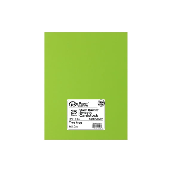 Cdstk Stash Builder 8.5x11 65lb Tree Frog (25 sheets)