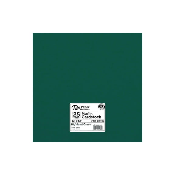 Cdstk Textured 12x12 73lb 25pc Pk Highland Green