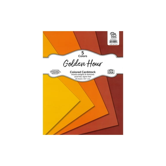 Cdstk Variety Pks 8.5x11" 40pc Golden Hour