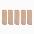 thumbnail image 1 of Cdudpw 5 Pairs Sheer Socks Women Nylon Socks, Thin Ankle Socks for Women, Dress Socks, Panty Hose Socks(Beige,One Size), 1 of 4