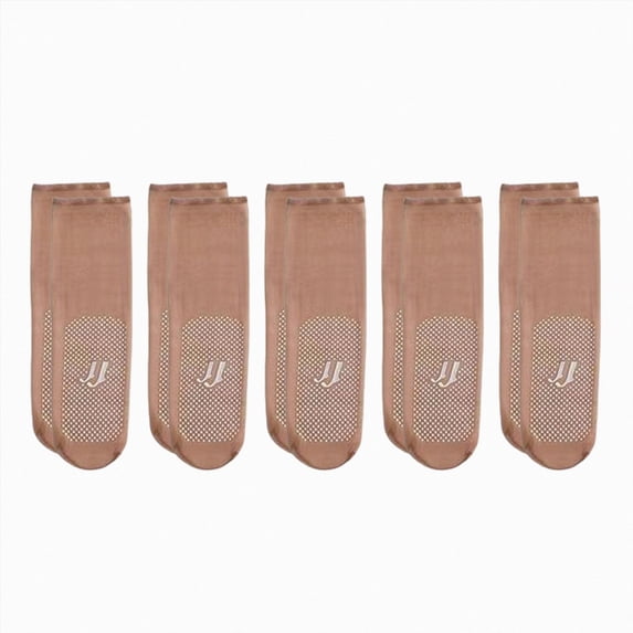 Cdudpw 5 Pairs Sheer Socks Women Nylon Socks, Thin Ankle Socks for Women, Dress Socks, Panty Hose Socks(Coffee,One Size)