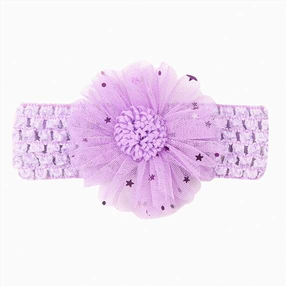 Cdudpw Flower Headbands Baby Girl Soft Nylon Headband for Newborn Floral Nylon Hairbands Hair Accessories for Infant Toddler Kids Gifts(Purple,One Size)