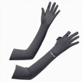 thumbnail image 1 of Cdudpw Full Finger UV Protection Gloves Driving Gloves Women, Breathable Touchscreen UPF Glove Sun Protection Glove(Dark Gray), 1 of 5