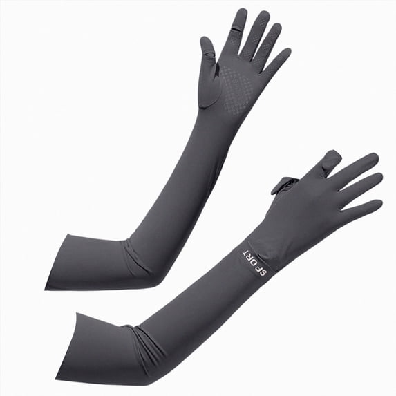 Cdudpw Full Finger UV Protection Gloves Driving Gloves Women, Breathable Touchscreen UPF Glove Sun Protection Glove(Dark Gray)