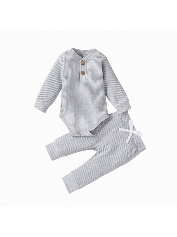 My First Baby Boy Long Sleeve Romper Suspender Pants Set Hat 3Pcs Clothes(Grey,6-9 Months)